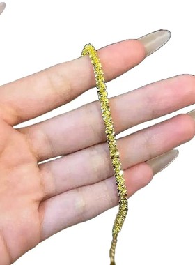 24K金波光粼粼满天星毛毛虫手链
