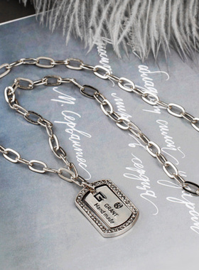 字母银色项链2023新款百搭