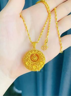 古迪美2025新款镂空花丝项链