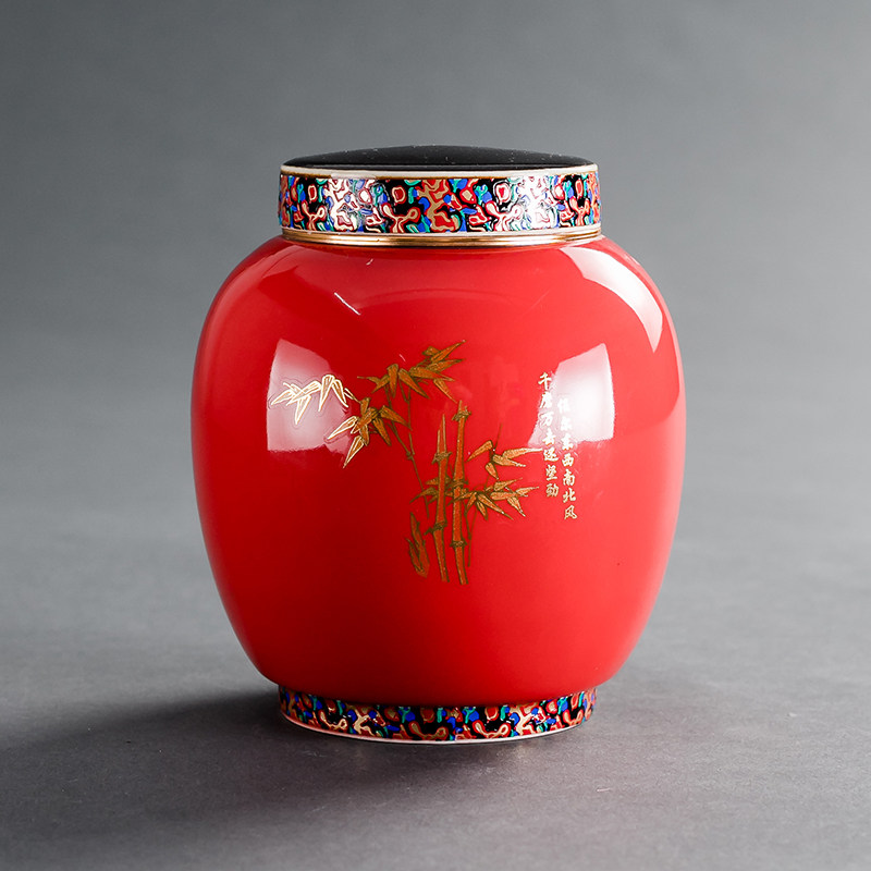 高端茶叶罐陶瓷大号半斤装红茶绿茶普洱醒茶罐家用防潮密封存储罐,餐饮具,茶叶罐,淘宝优惠券,粉丝福利购,淘宝优惠卷