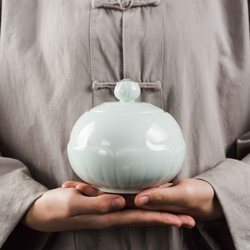 茶叶罐陶瓷礼盒双个装logo定制