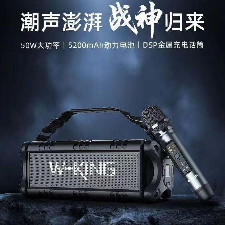 维尔晶D8便携大功率声音移动音箱长续航低音炮唱歌户外露营广场舞