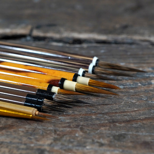 松针极细狼毫紫毫勾线毛笔工笔画唐卡小毛笔野生眉水彩美甲勾线笔