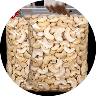 腰果仁半片生碎仁原味熟腰果仁越南新货整500净重真空装零食发批