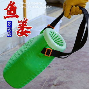 仿竹编塑料鱼篓装鱼箱钓鱼桶加厚网篓箱黄鳝活鱼摸抓捕鱼装鱼篓子