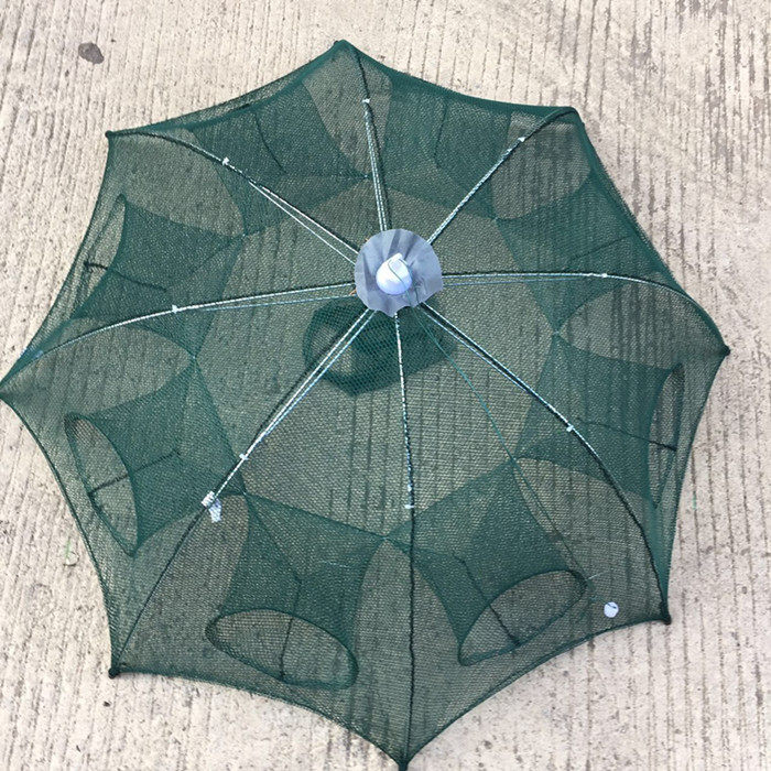 折叠伞形捕鱼笼捕虾笼抬网捕渔网兜渔具抓鱼网捕鱼工具黄鳝泥鳅笼