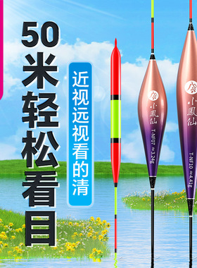小凤仙浮漂加粗尾超醒目鱼漂近视远投深水野钓鲫鲤鱼鲢鳙大头浮漂