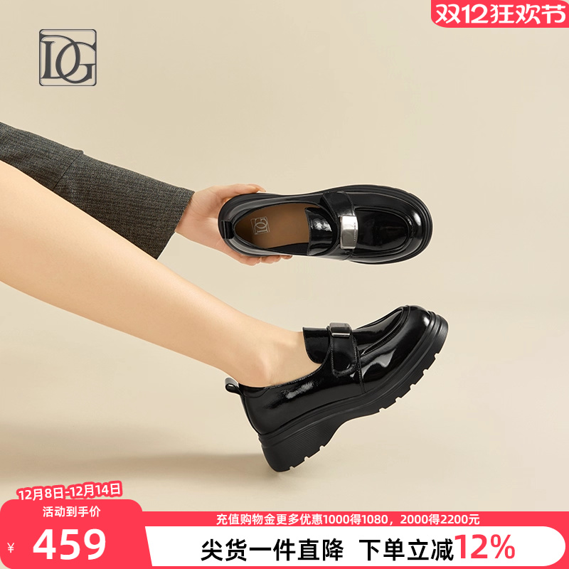 【头层牛皮】厚底乐福鞋女真皮2025新款春复古英伦小皮鞋布洛克鞋