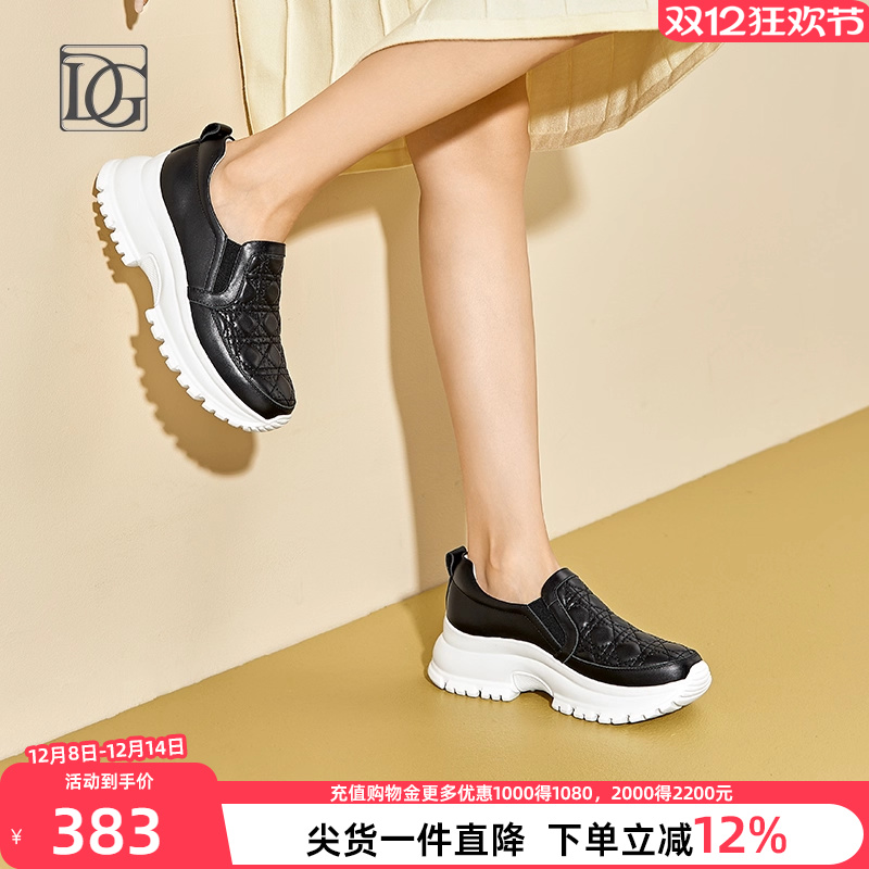 DG2025新款真皮厚底休闲鞋