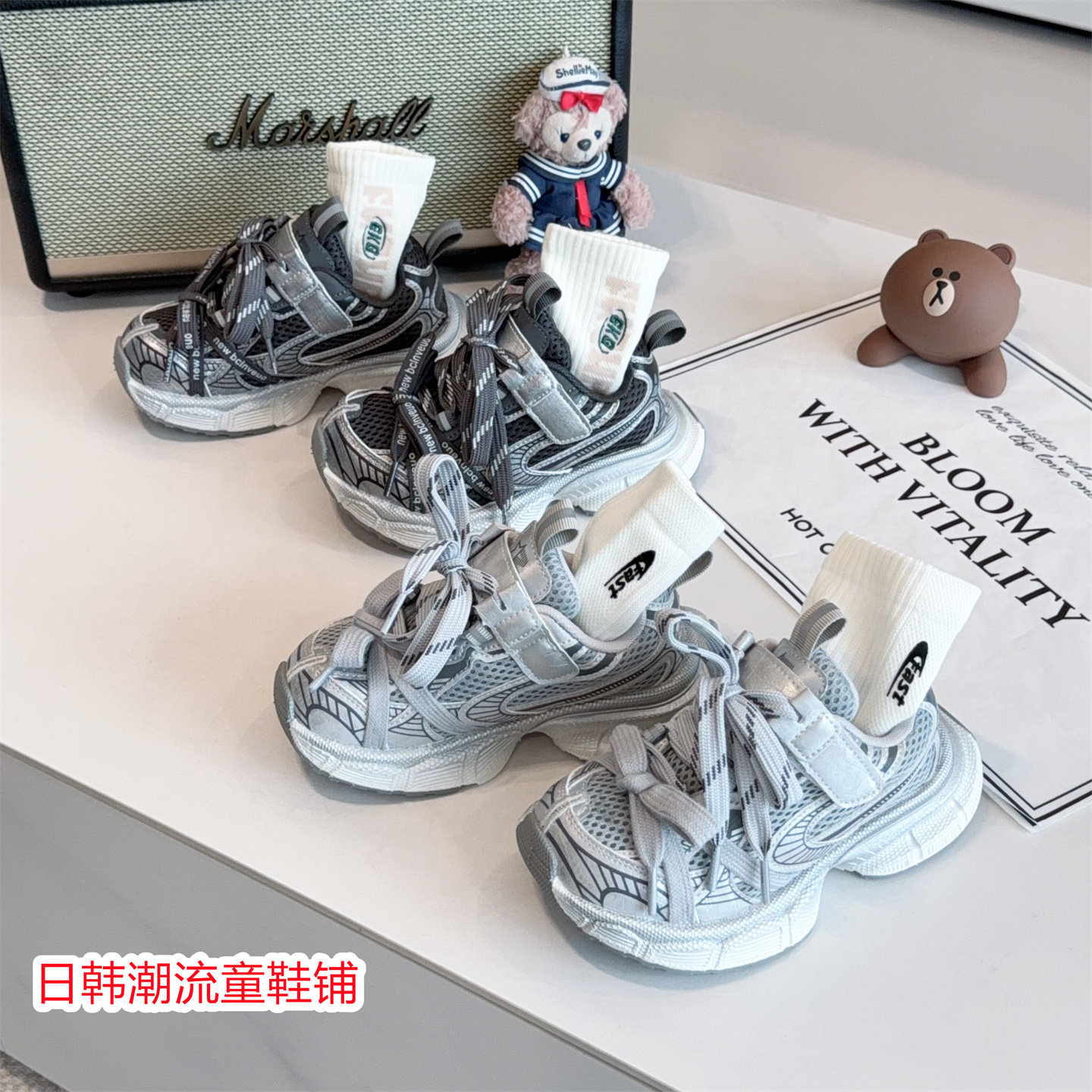2026秋款巴家蜘蛛侠擦色脏脏鞋儿童老爹鞋运动鞋26-40码亲子鞋图片