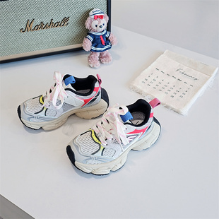 532098童鞋2026春款潮牌男女童擦色脏脏鞋明星同款老爹鞋运动鞋