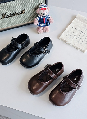 26032童鞋2026春款韩版洋气玛丽珍皮鞋公主鞋时装鞋豆豆鞋22-37码
