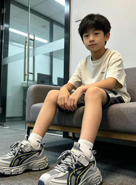 2026秋款男女童双网运动鞋儿童老爹鞋跑步篮球鞋26-37码R975