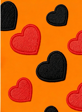 爱心刺绣布贴时尚衣服补丁贴羽绒服牛仔裤子装饰修补破洞心型贴布