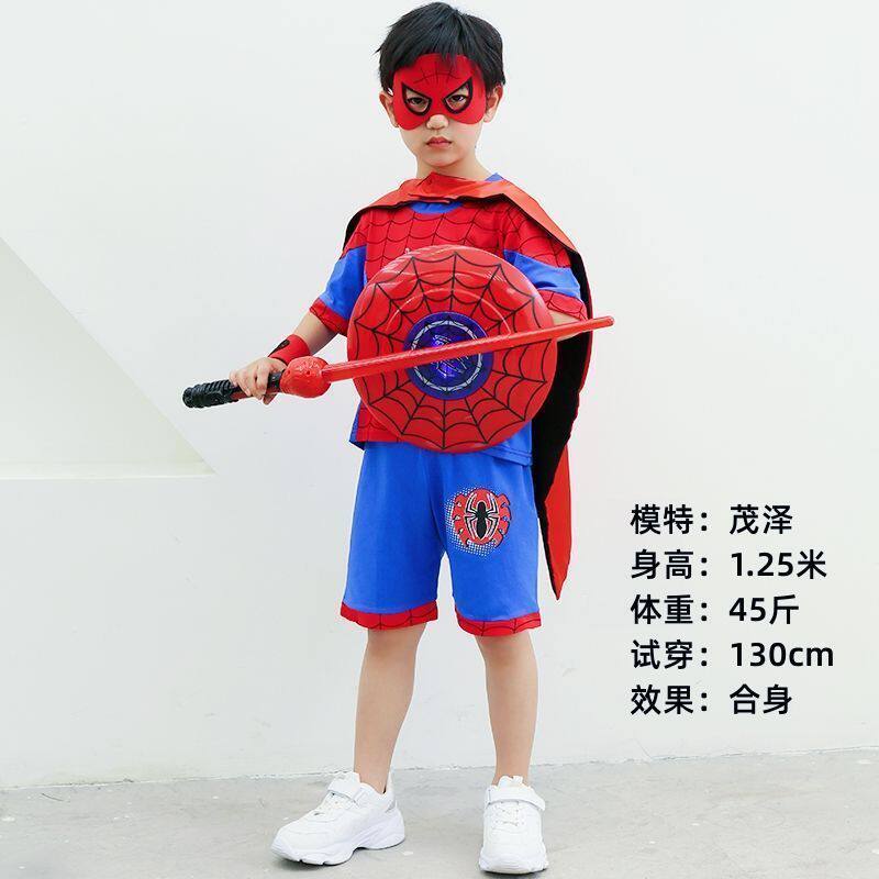 六一演出服儿童蜘蛛侠套装环保时装秀道具服奥特曼角色扮演服装帅