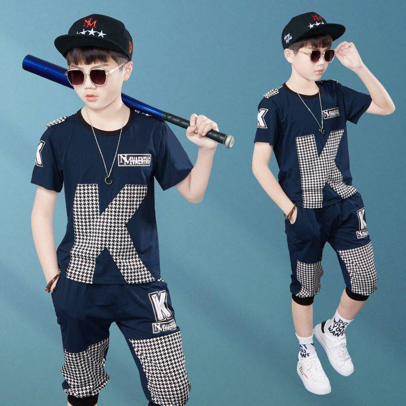 男童夏装T恤2026新款小男孩9帅气7洋气10夏季8短袖6-12岁潮帅装