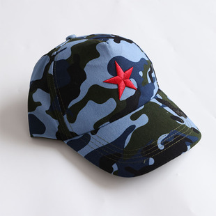 儿童海军迷彩帽子男童春秋户外幼儿园防晒遮阳帽网眼鸭舌帽 夏季