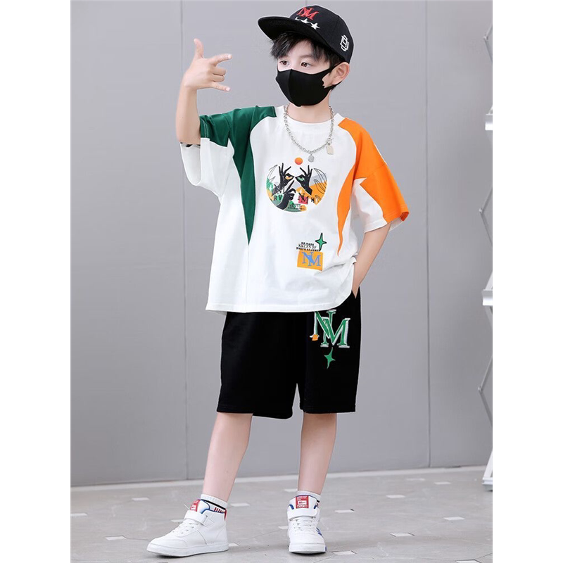 男童套装夏装2026新款中大童男孩5帅气6洋气运动7夏款两件套8-9岁