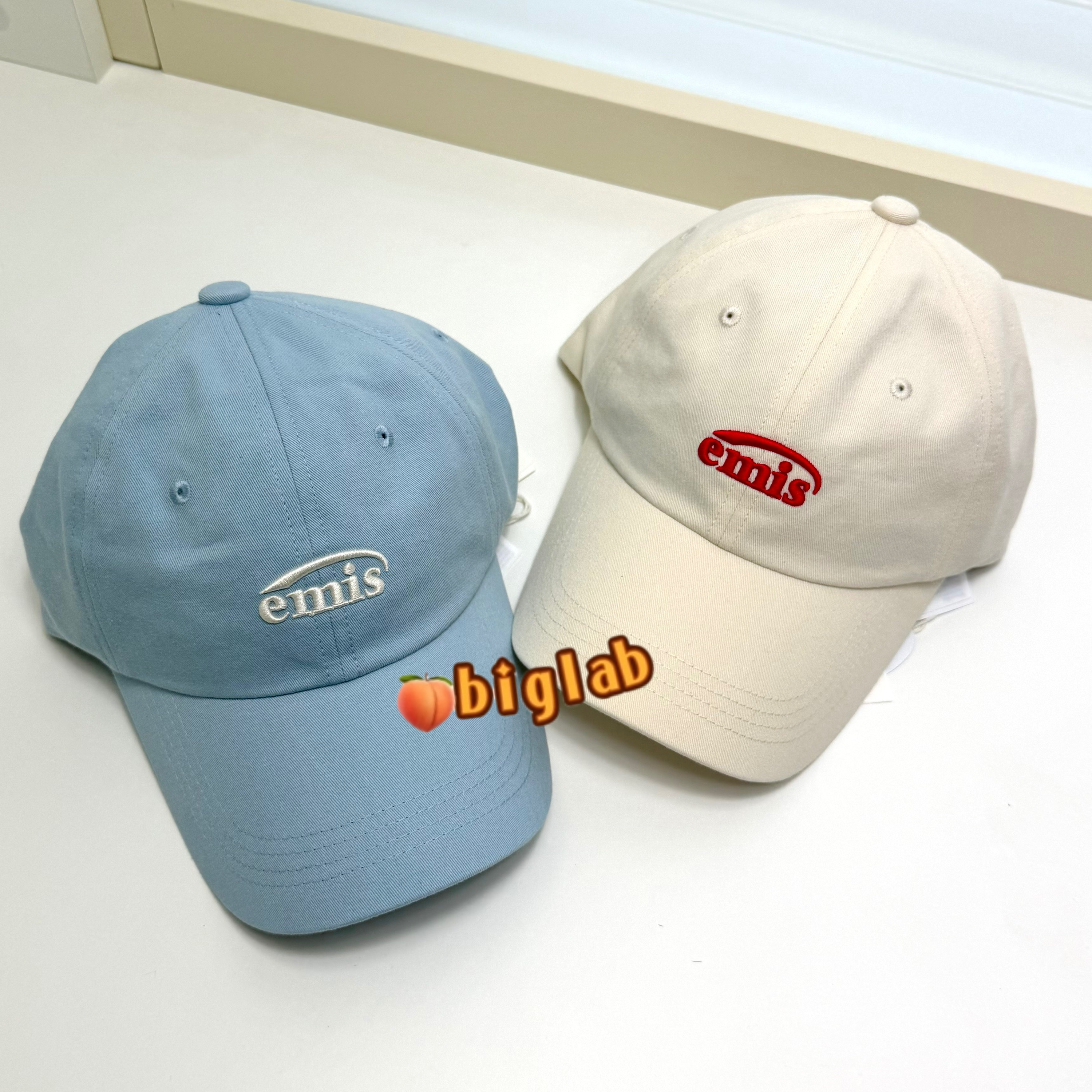 emis韩国正品经典小标棒球帽女款显脸小鸭舌帽男款软顶大头围帽子