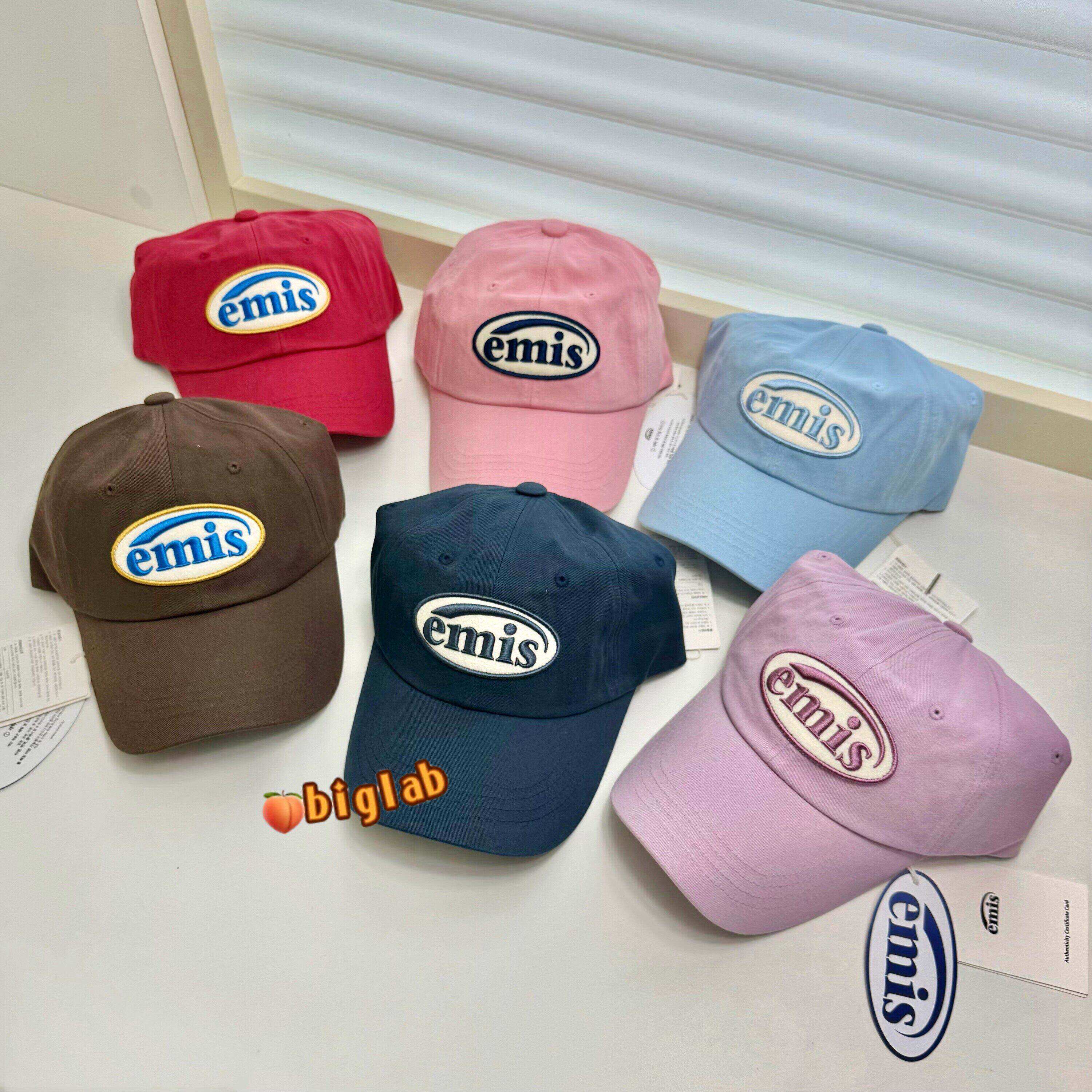 韩国emis狗爪棒球帽小众潮牌男女同款弯檐软顶鸭舌帽学生情侣帽子