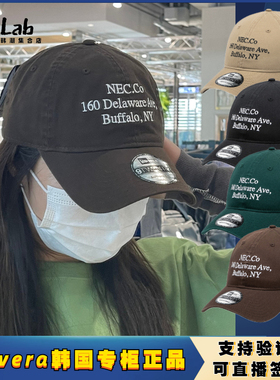 韩国newera纽亦华新款棒球帽软顶潮帽男女同款字母弯檐鸭舌帽920