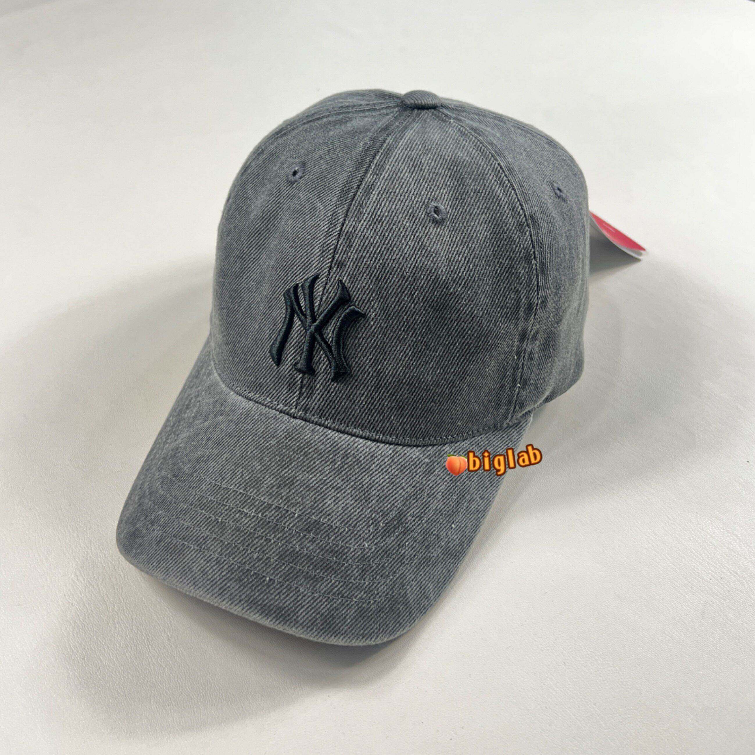 韩国MLB专柜正品棒球帽张凌赫同款小标男女情侣弯檐水洗牛仔灰帽