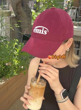 韩国代购emis赵露思同款棒球帽男女百搭显脸小鸭舌帽学生情侣帽