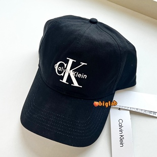 韩国正品Calvin Klein男女同款弯檐刺绣棒球帽CK明星同款百搭帽子