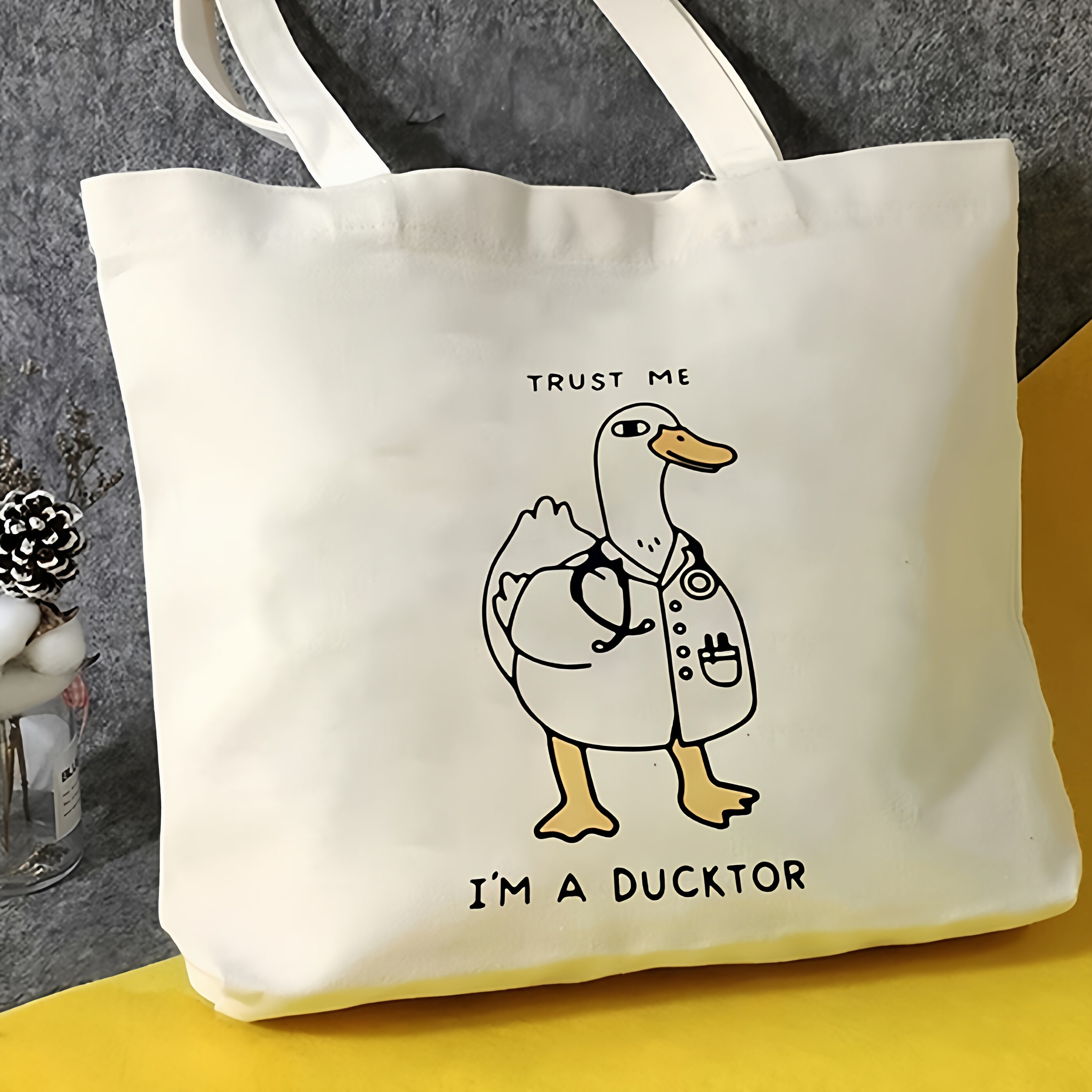 鸭子医生帆布包DUCKTOR帆布袋