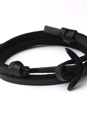 真皮维京人情侣手腕带