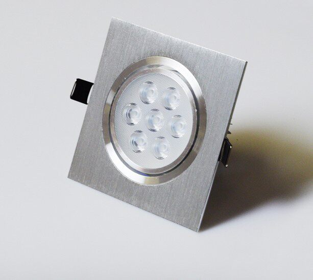 led射灯正方形单头格栅3瓦5w7瓦9w12瓦18w天花射灯铝银色黑色