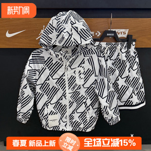 几何印花拉链外套 CV2622033 男女同款 匡威儿童潮牌连帽夹克26春款