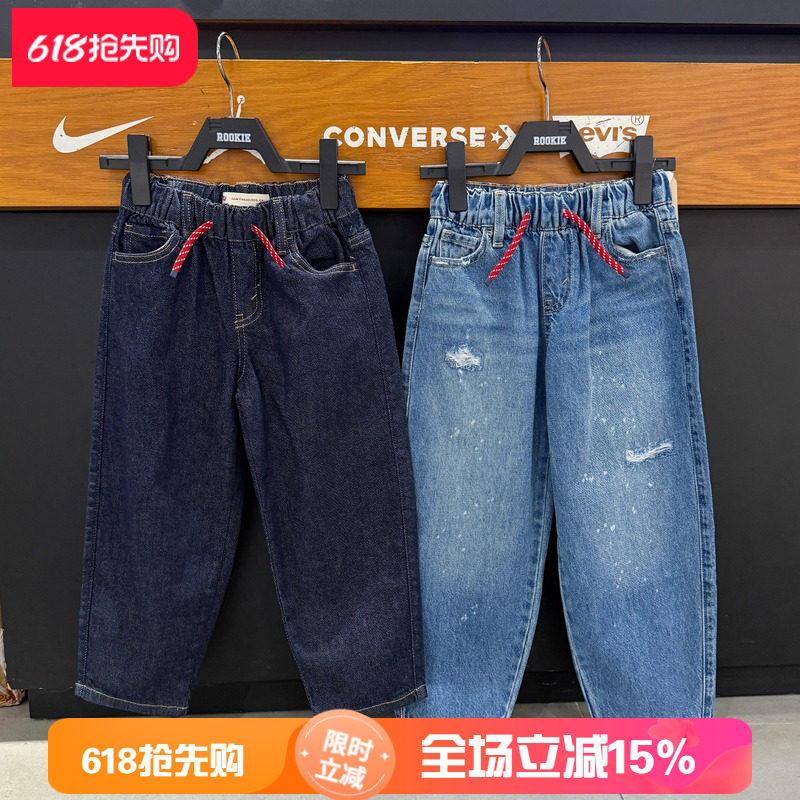 李维斯童装儿童牛仔裤26春男童时尚休闲长裤宽松直筒裤 LV2612039