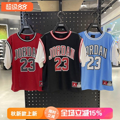 JORDANAJ飞人童短袖假两件T恤