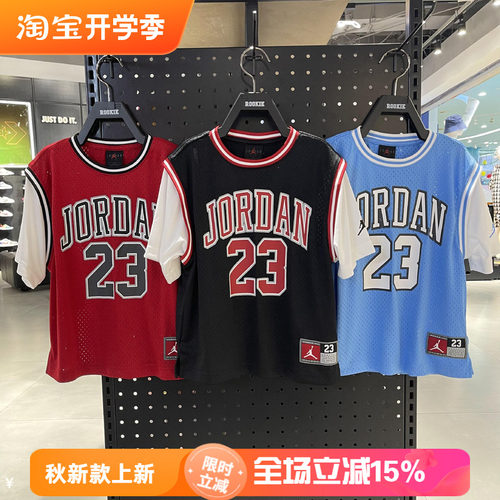 JORDANAJ飞人童短袖假两件T恤