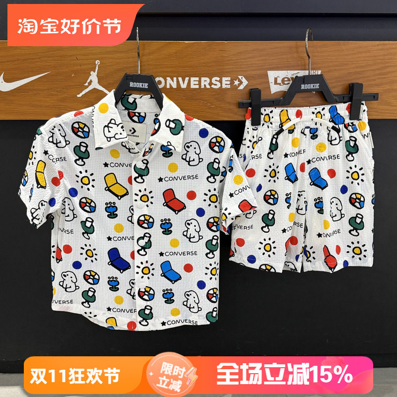 匡威童装商场同款小狗印花衬衫