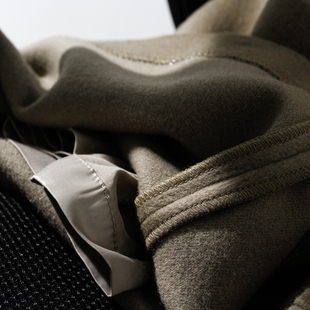 ！高端山羊绒羊毛休闲直筒裤子加厚毛呢裤阔腿长裤女秋冬