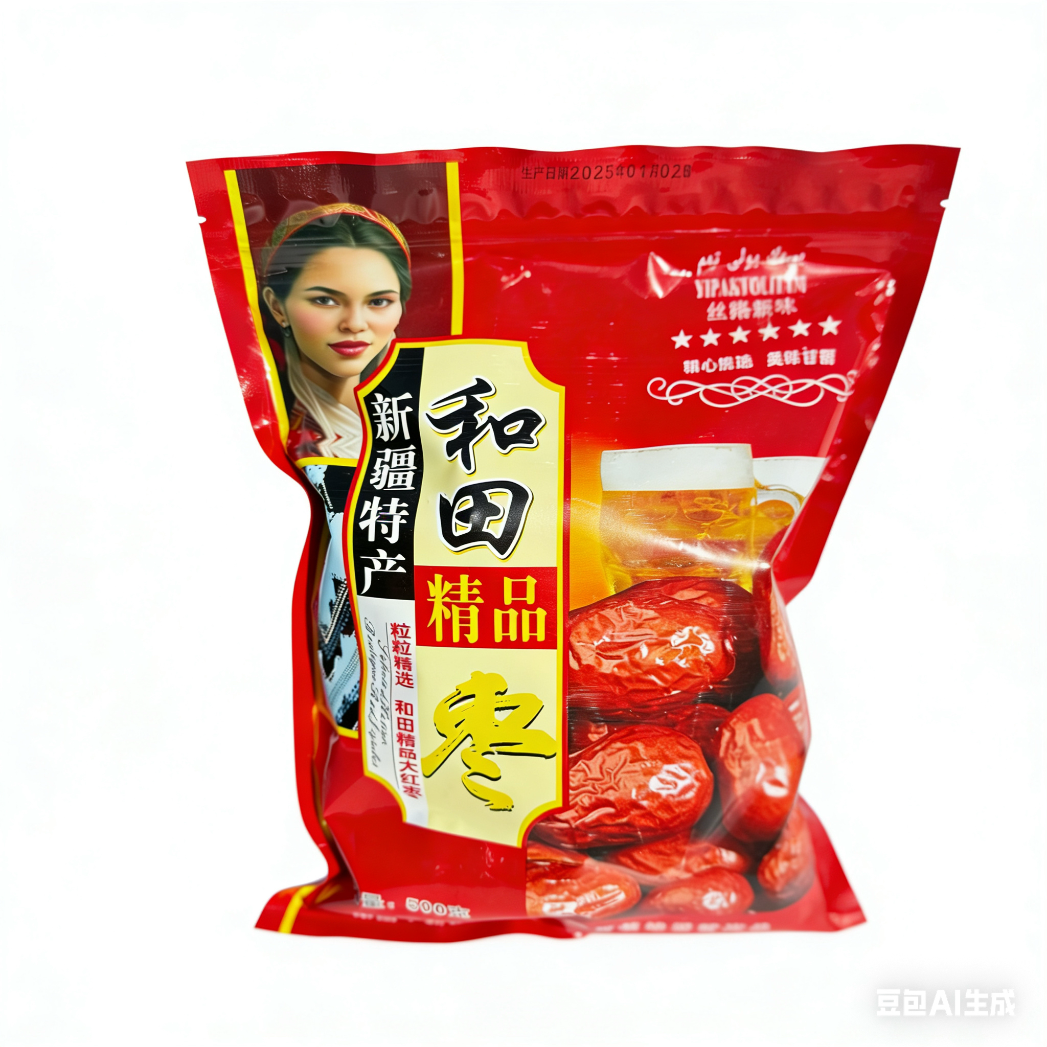 2斤新枣新疆和田大枣枣王自然吊干红枣骏枣新疆和田玉枣狗头红枣