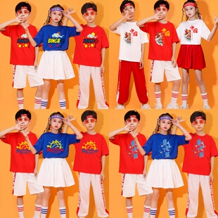 六一儿童离别开出花舞蹈服运动会集体舞服装学生啦啦操演出服国风