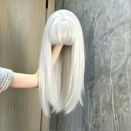假发女长发纯白漫画少女cos白发