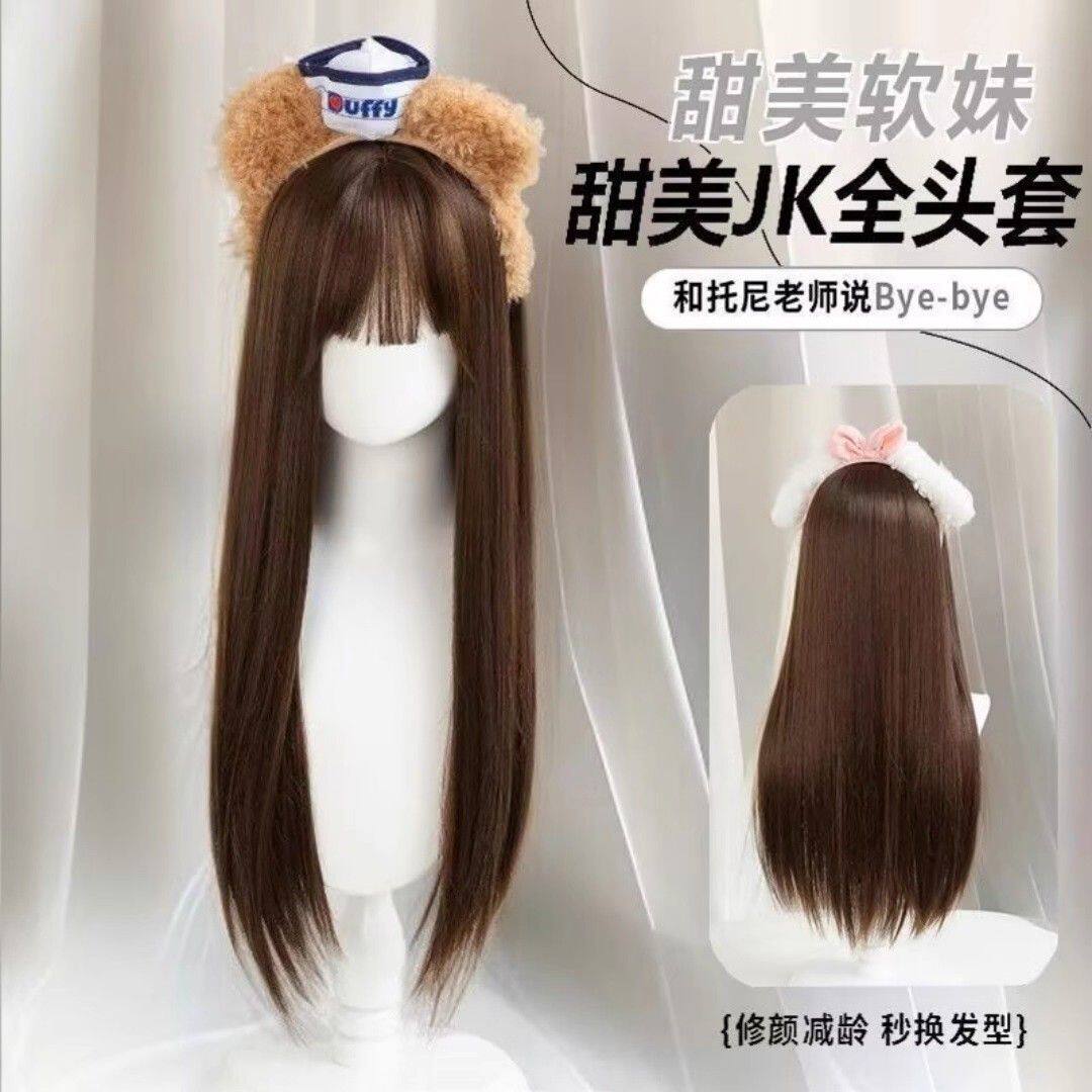 初恋假发女长直发齐刘海Lolita