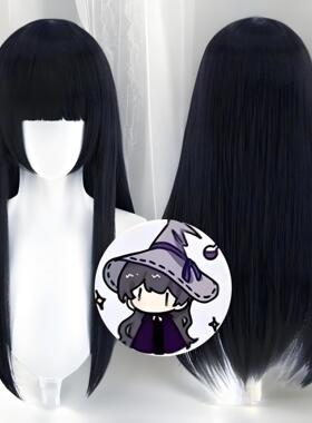 假发女黑色长直发刘佳仪cos万用蓬松无限流漫画惊封小女巫全头套