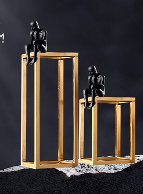 创意摆件金色长方形框架饰品