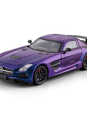 1:24大奔SLS AMG合金跑车仿真回力汽车模型儿童玩具男孩车模摆件