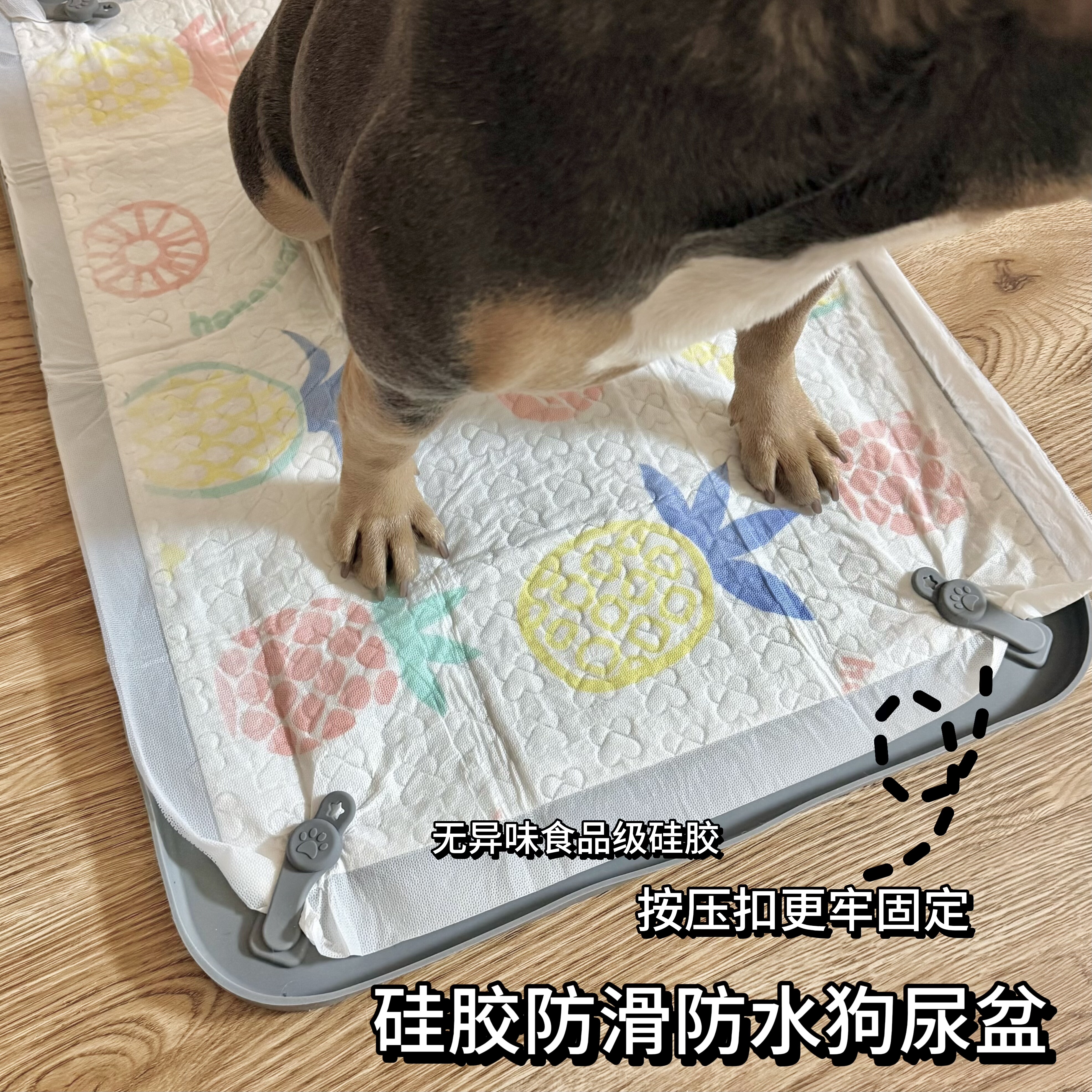 宠物狗狗厕所垫尿片防滑垫防漏水易清洗硅胶狗尿盆清洁防臭隔尿垫