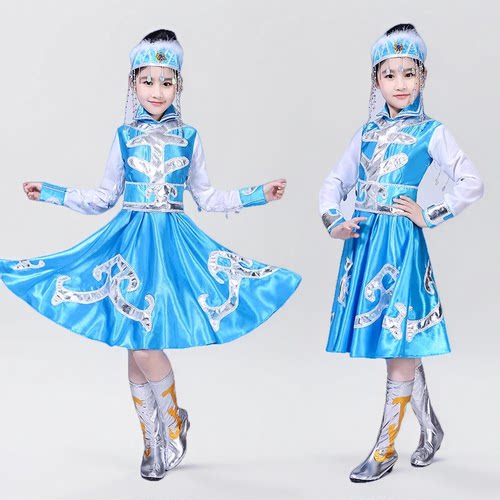 长裙袍民族舞蹈演出服
