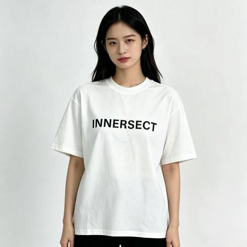 INNERSECT温感变色印花短袖男女重磅纯棉宽松T潮牌恤前后logo4686