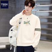 男装 拼接卫衣 潮流帅气春季 TEEK2026新款 青少年感学生加绒长袖 T恤