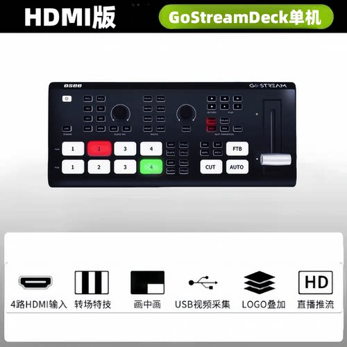 OSEE时代奥视多机位直播推流录制HDMI SDI导播切换画中画特效转场