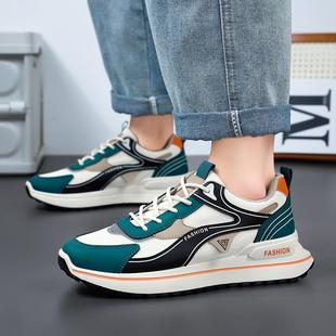 春季新款低帮阿甘鞋2025年男童运动鞋初中学生跑步鞋系鞋带中大童